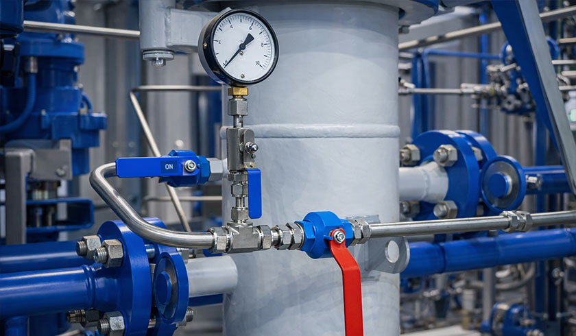 Un système de distribution de gaz.